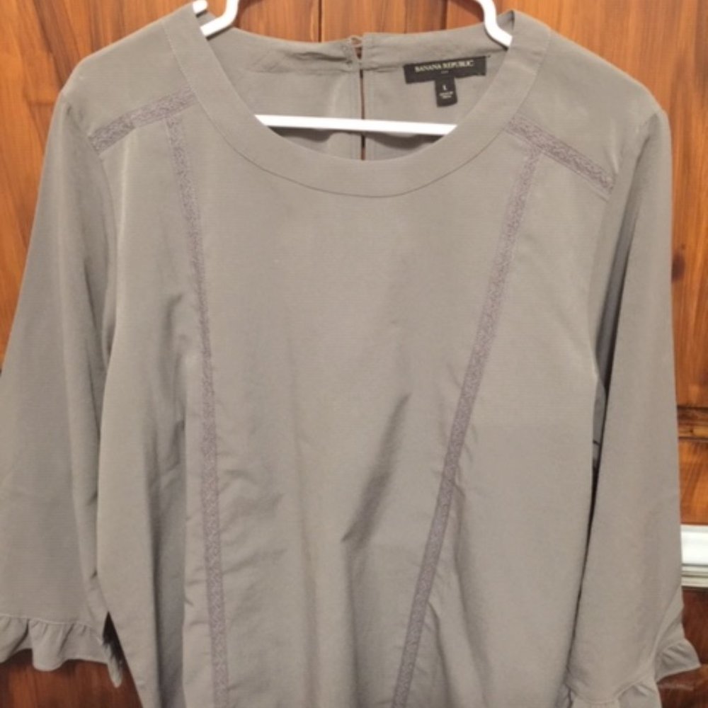 Ruffled Sleeve Banana Republic Shirt
